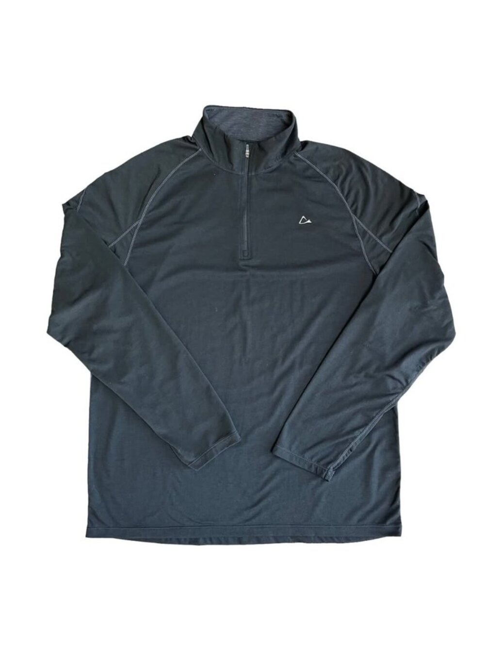 Paradox 1/4 Zip Pullover Merino Blend Hiking Base Layer Mens Large Black